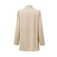 Solid Color Long Sleeves Loose Collarless Outerwear Solid Color Long Sleeves Loose Collarless Outerwear