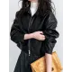 Solid Color Zipper Long Sleeves Loose Lapel Collar Outerwear Jackets&Coats Solid Color Zipper Long Sleeves Loose Lapel Collar Outerwear Jackets&Coats
