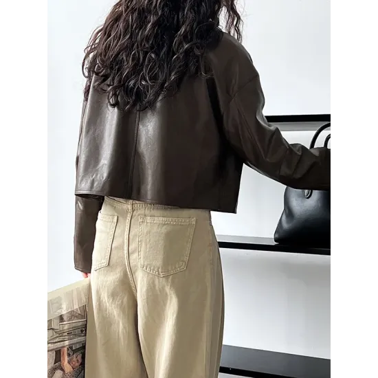 Solid Color Zipper Long Sleeves Loose Lapel Collar Outerwear Jackets&Coats Solid Color Zipper Long Sleeves Loose Lapel Collar Outerwear Jackets&Coats