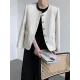 Buttoned Solid Color Long Sleeves Loose Round-Neck Outerwear Buttoned Solid Color Long Sleeves Loose Round-Neck Outerwear
