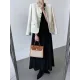 Buttoned Solid Color Long Sleeves Loose Round-Neck Outerwear Buttoned Solid Color Long Sleeves Loose Round-Neck Outerwear