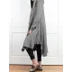 Irregular Clipping Long Sleeves Solid Color Hooded Outerwear