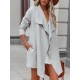 Solid Color Batwing Sleeves Long Sleeves Lapel Outerwear Solid Color Batwing Sleeves Long Sleeves Lapel Outerwear