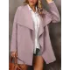 Solid Color Batwing Sleeves Long Sleeves Lapel Outerwear Solid Color Batwing Sleeves Long Sleeves Lapel Outerwear