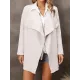 Solid Color Batwing Sleeves Long Sleeves Lapel Outerwear Solid Color Batwing Sleeves Long Sleeves Lapel Outerwear