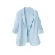 Solid Color Split-Side Sun Protection Long Sleeves Loose Notched Collar Outerwear Blazer Solid Color Split-Side Sun Protection Long Sleeves Loose Notched Collar Outerwear Blazer