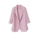 Solid Color Split-Side Sun Protection Long Sleeves Loose Notched Collar Outerwear Blazer Solid Color Split-Side Sun Protection Long Sleeves Loose Notched Collar Outerwear Blazer
