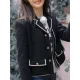Buttoned Pockets Long Sleeves Loose Notched Collar Woolen Coat Outerwear Buttoned Pockets Long Sleeves Loose Notched Collar Woolen Coat Outerwear