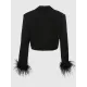 Buttoned Solid Color Tasseled Long Sleeves Notched Collar Outerwear Blazer Buttoned Solid Color Tasseled Long Sleeves Notched Collar Outerwear Blazer