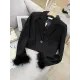 Buttoned Solid Color Tasseled Long Sleeves Notched Collar Outerwear Blazer Buttoned Solid Color Tasseled Long Sleeves Notched Collar Outerwear Blazer
