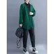 Pockets Solid Color Long Sleeves Loose Collarless Outerwear Pockets Solid Color Long Sleeves Loose Collarless Outerwear