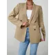 Split-Joint Long Sleeves Loose Lapel Outerwear Blazer Split-Joint Long Sleeves Loose Lapel Outerwear Blazer