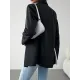 Split-Joint Long Sleeves Loose Lapel Outerwear Blazer Split-Joint Long Sleeves Loose Lapel Outerwear Blazer