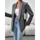 Split-Joint Long Sleeves Loose Lapel Outerwear Blazer Split-Joint Long Sleeves Loose Lapel Outerwear Blazer