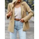 Solid Color Split-Joint Long Sleeves Loose Lapel Outerwear Blazer Solid Color Split-Joint Long Sleeves Loose Lapel Outerwear Blazer