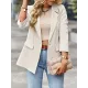 Solid Color Split-Joint Long Sleeves Loose Lapel Outerwear Blazer Solid Color Split-Joint Long Sleeves Loose Lapel Outerwear Blazer