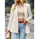 Solid Color Split-Joint Long Sleeves Loose Lapel Outerwear Blazer Solid Color Split-Joint Long Sleeves Loose Lapel Outerwear Blazer