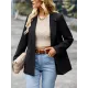 Solid Color Split-Joint Long Sleeves Loose Lapel Outerwear Blazer Solid Color Split-Joint Long Sleeves Loose Lapel Outerwear Blazer