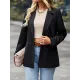 Solid Color Split-Joint Long Sleeves Loose Lapel Outerwear Blazer Solid Color Split-Joint Long Sleeves Loose Lapel Outerwear Blazer