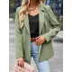 Solid Color Split-Joint Long Sleeves Loose Lapel Outerwear Blazer Solid Color Split-Joint Long Sleeves Loose Lapel Outerwear Blazer