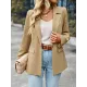 Solid Color Split-Joint Long Sleeves Loose Lapel Outerwear Blazer Solid Color Split-Joint Long Sleeves Loose Lapel Outerwear Blazer