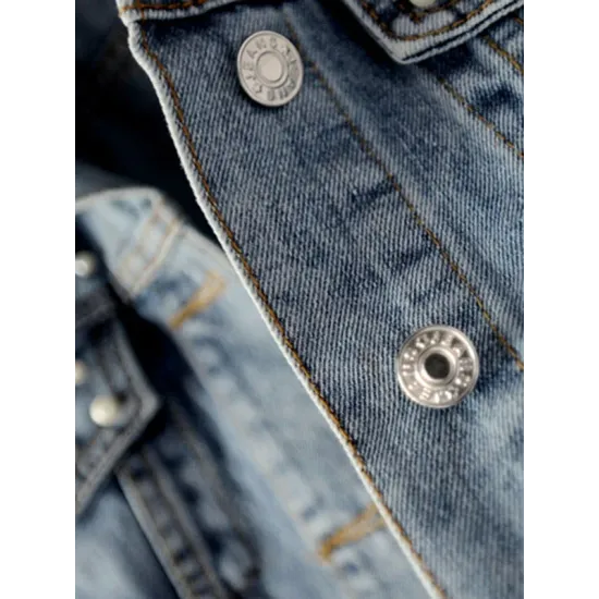 Denim Split-Joint Long Sleeves Lapel Jackets Denim Split-Joint Long Sleeves Lapel Jackets