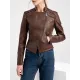 Split-Joint Zipper Long Sleeves Mock Neck Outerwear PU Jackets Split-Joint Zipper Long Sleeves Mock Neck Outerwear PU Jackets