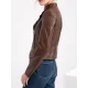 Split-Joint Zipper Long Sleeves Mock Neck Outerwear PU Jackets Split-Joint Zipper Long Sleeves Mock Neck Outerwear PU Jackets