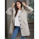 Buttoned Drawstring Elasticity Hooded Pockets Split-Back Waterproof Long Sleeves Loose High-Neck Trench Coats Buttoned Drawstring Elasticity Hooded Pockets Split-Back Waterproof Long Sleeves Loose High-Neck Trench Coats