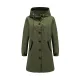 Buttoned Drawstring Elasticity Hooded Pockets Split-Back Waterproof Long Sleeves Loose High-Neck Trench Coats Buttoned Drawstring Elasticity Hooded Pockets Split-Back Waterproof Long Sleeves Loose High-Neck Trench Coats