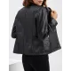 Buttoned Pockets Split-Joint Zipper Long Sleeves Plus Size Stand Collar Outerwear Jackets Buttoned Pockets Split-Joint Zipper Long Sleeves Plus Size Stand Collar Outerwear Jackets