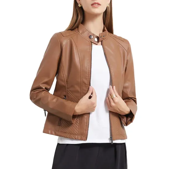 Buttoned Pockets Split-Joint Zipper Long Sleeves Plus Size Stand Collar Outerwear Jackets Buttoned Pockets Split-Joint Zipper Long Sleeves Plus Size Stand Collar Outerwear Jackets