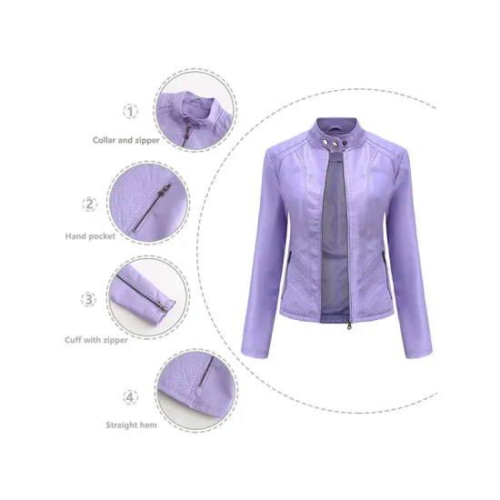 Buttoned Pockets Split-Joint Zipper Long Sleeves Plus Size Stand Collar Outerwear Jackets Buttoned Pockets Split-Joint Zipper Long Sleeves Plus Size Stand Collar Outerwear Jackets