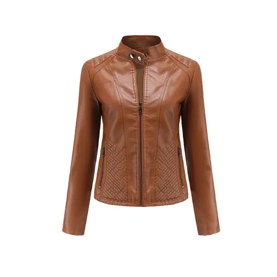 Buttoned Pockets Split-Joint Zipper Long Sleeves Plus Size Stand Collar Outerwear Jackets Buttoned Pockets Split-Joint Zipper Long Sleeves Plus Size Stand Collar Outerwear Jackets