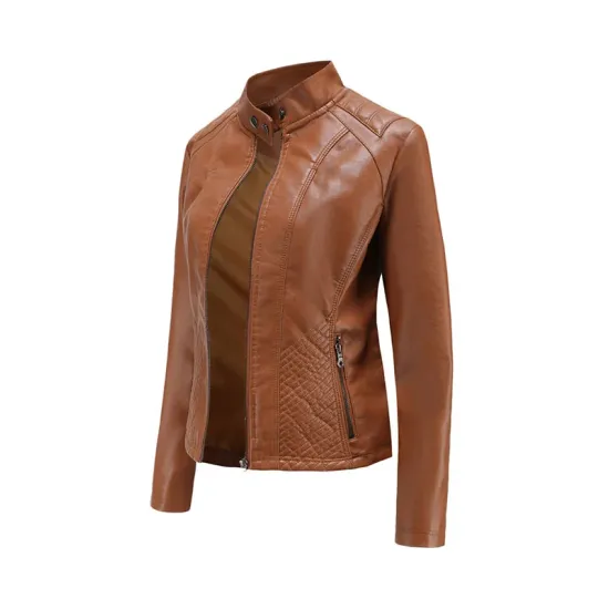 Buttoned Pockets Split-Joint Zipper Long Sleeves Plus Size Stand Collar Outerwear Jackets Buttoned Pockets Split-Joint Zipper Long Sleeves Plus Size Stand Collar Outerwear Jackets