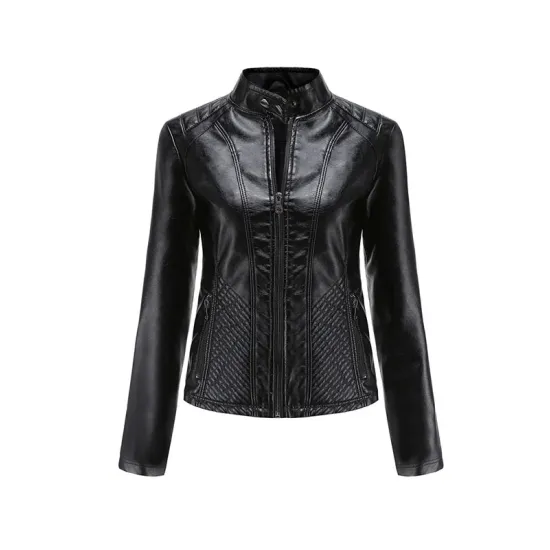 Buttoned Pockets Split-Joint Zipper Long Sleeves Plus Size Stand Collar Outerwear Jackets Buttoned Pockets Split-Joint Zipper Long Sleeves Plus Size Stand Collar Outerwear Jackets