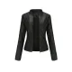 Buttoned Pockets Zipper Long Sleeves Plus Size Stand Collar Outerwear Jackets Buttoned Pockets Zipper Long Sleeves Plus Size Stand Collar Outerwear Jackets
