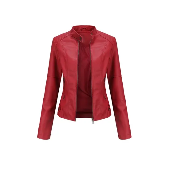 Buttoned Pockets Zipper Long Sleeves Plus Size Stand Collar Outerwear Jackets Buttoned Pockets Zipper Long Sleeves Plus Size Stand Collar Outerwear Jackets