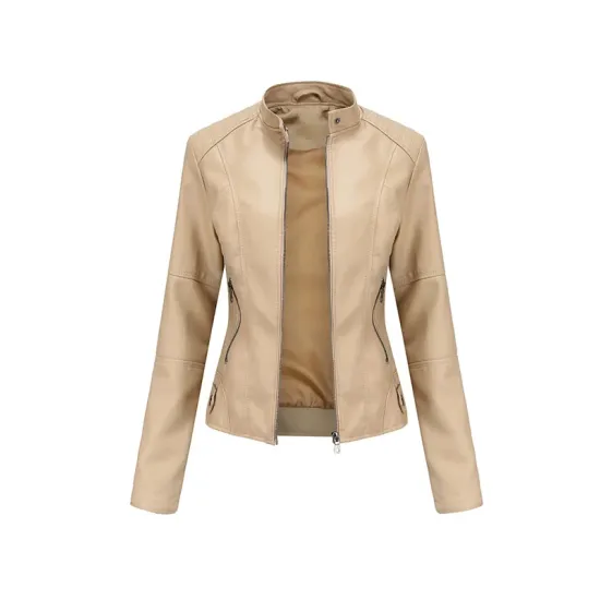 Buttoned Pockets Zipper Long Sleeves Plus Size Stand Collar Outerwear Jackets Buttoned Pockets Zipper Long Sleeves Plus Size Stand Collar Outerwear Jackets