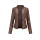 Buttoned Pockets Zipper Long Sleeves Plus Size Stand Collar Outerwear Jackets Buttoned Pockets Zipper Long Sleeves Plus Size Stand Collar Outerwear Jackets