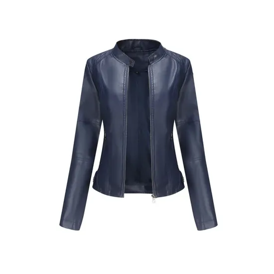 Buttoned Pockets Zipper Long Sleeves Plus Size Stand Collar Outerwear Jackets Buttoned Pockets Zipper Long Sleeves Plus Size Stand Collar Outerwear Jackets
