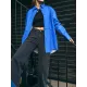 Solid Color Split-Joint Long Sleeves Loose Lapel Outerwear Jackets Solid Color Split-Joint Long Sleeves Loose Lapel Outerwear Jackets