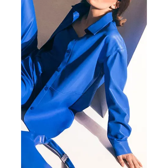Solid Color Split-Joint Long Sleeves Loose Lapel Outerwear Jackets Solid Color Split-Joint Long Sleeves Loose Lapel Outerwear Jackets