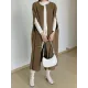 Solid Color Loose Sleeveless Round-Neck Outerwear Cape Solid Color Loose Sleeveless Round-Neck Outerwear Cape