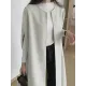Solid Color Loose Sleeveless Round-Neck Outerwear Cape Solid Color Loose Sleeveless Round-Neck Outerwear Cape