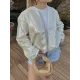 Sequined Zipper Loose Puff Sleeves Round-Neck Outerwear Jackets Sequined Zipper Loose Puff Sleeves Round-Neck Outerwear Jackets