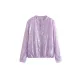 Sequined Zipper Loose Puff Sleeves Round-Neck Outerwear Jackets Sequined Zipper Loose Puff Sleeves Round-Neck Outerwear Jackets