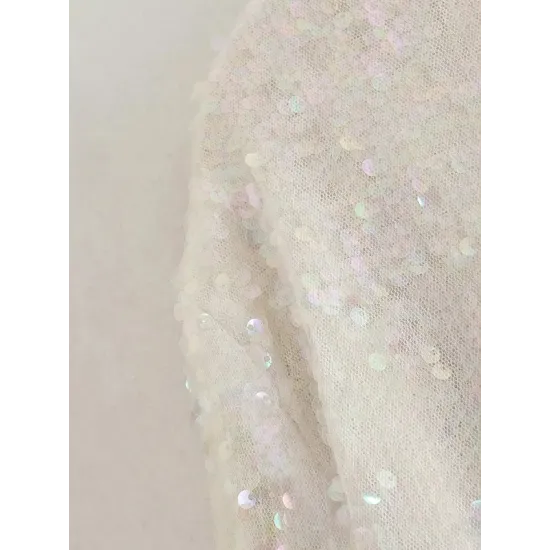 Sequined Zipper Loose Puff Sleeves Round-Neck Outerwear Jackets Sequined Zipper Loose Puff Sleeves Round-Neck Outerwear Jackets