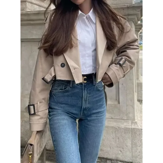 Split-Joint Long Sleeves Loose Lapel Jackets Split-Joint Long Sleeves Loose Lapel Jackets