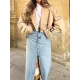 Split-Joint Long Sleeves Loose Lapel Jackets Split-Joint Long Sleeves Loose Lapel Jackets